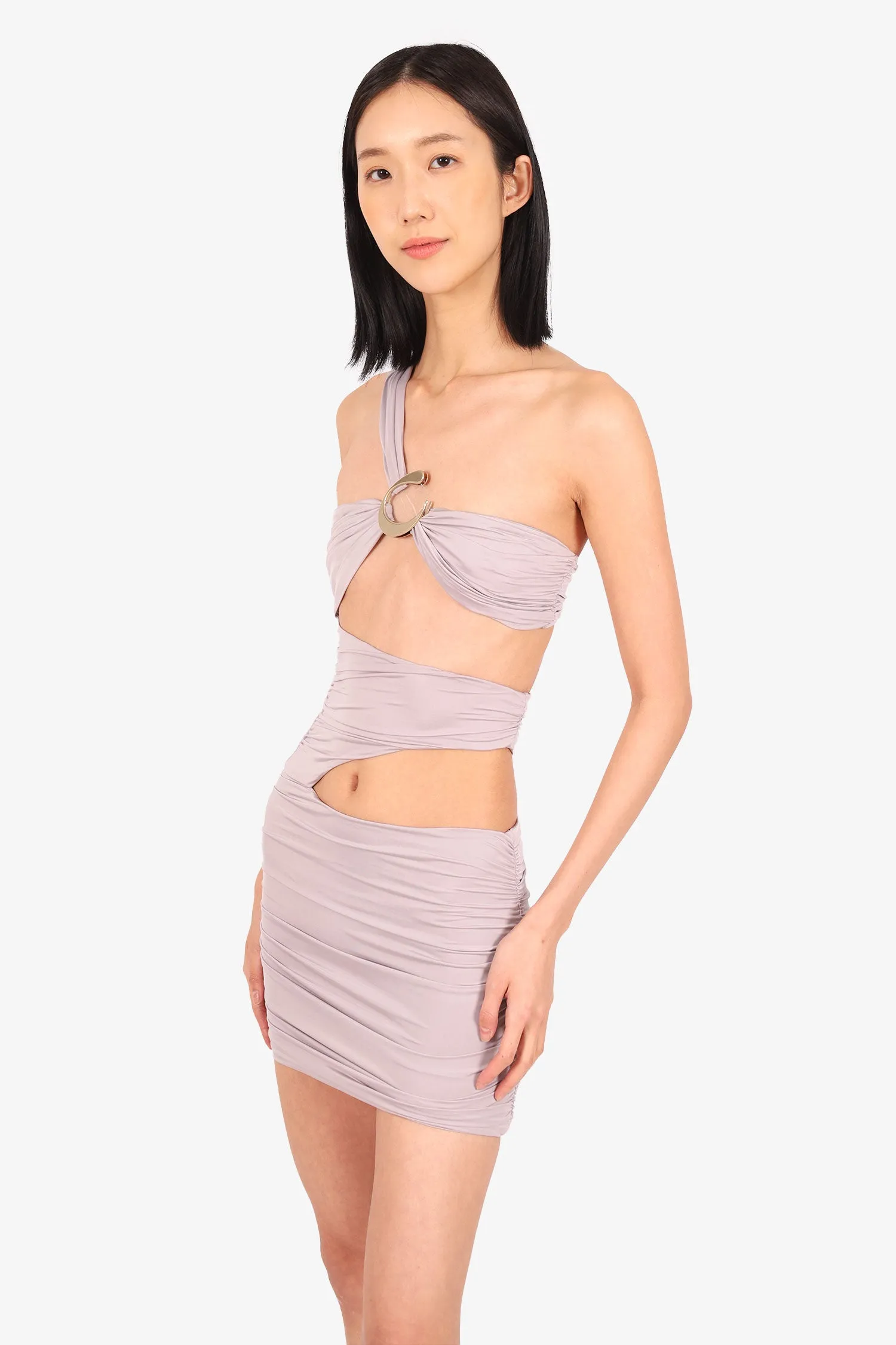 Robe échancrée en jersey stretch gris Cultnaked Taille S