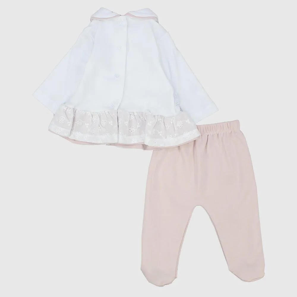Pyjama Mignon à Manches Longues avec Fleurs
