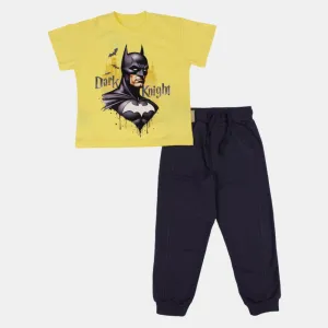 Ensemble de Pyjama en Coton à Manches Courtes Dark Knight pour Garçons
