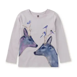 T-shirt graphique Darling Deers - Violet Oursin par Tea Collection