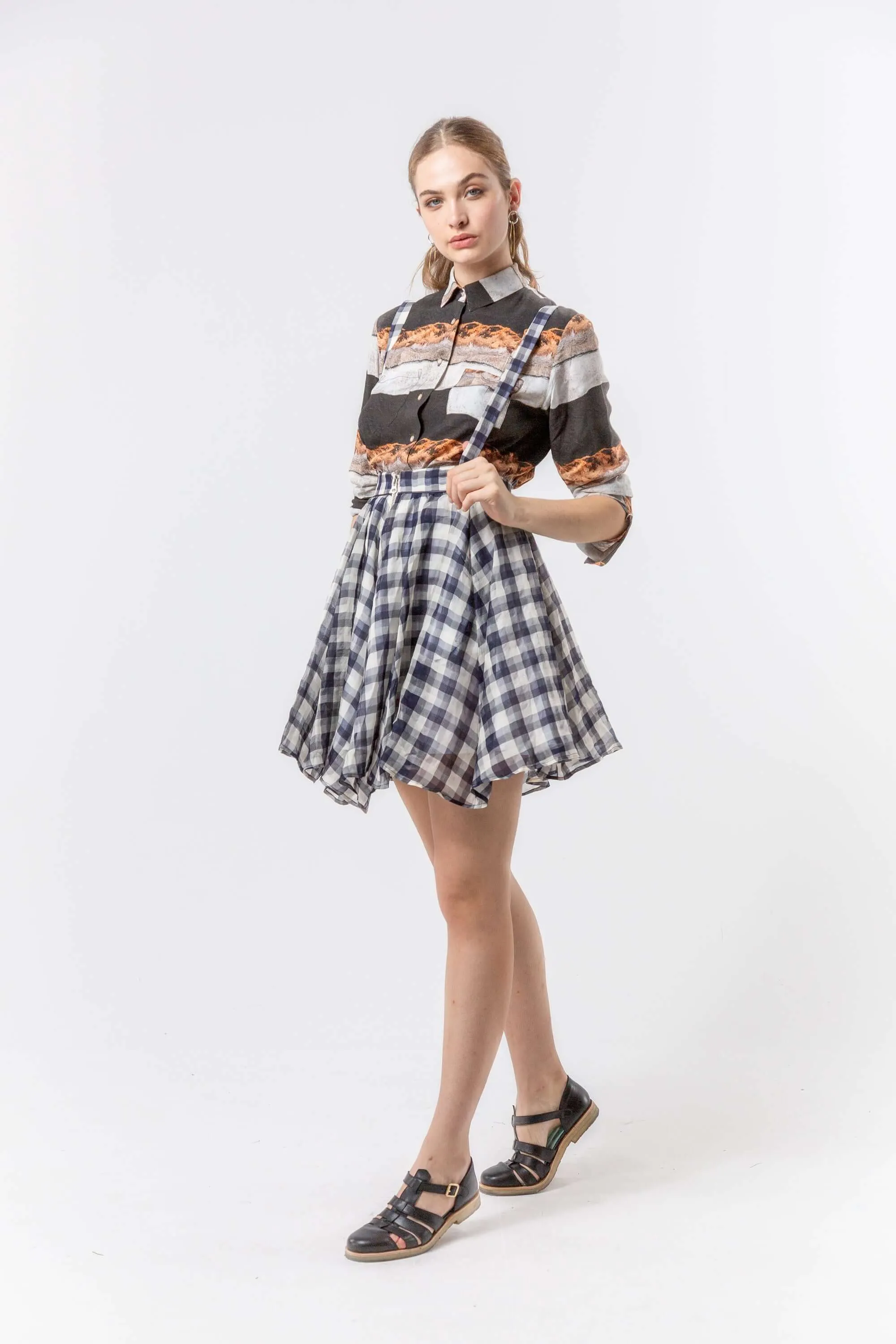 Jupe Decatur en organza vichy XXL