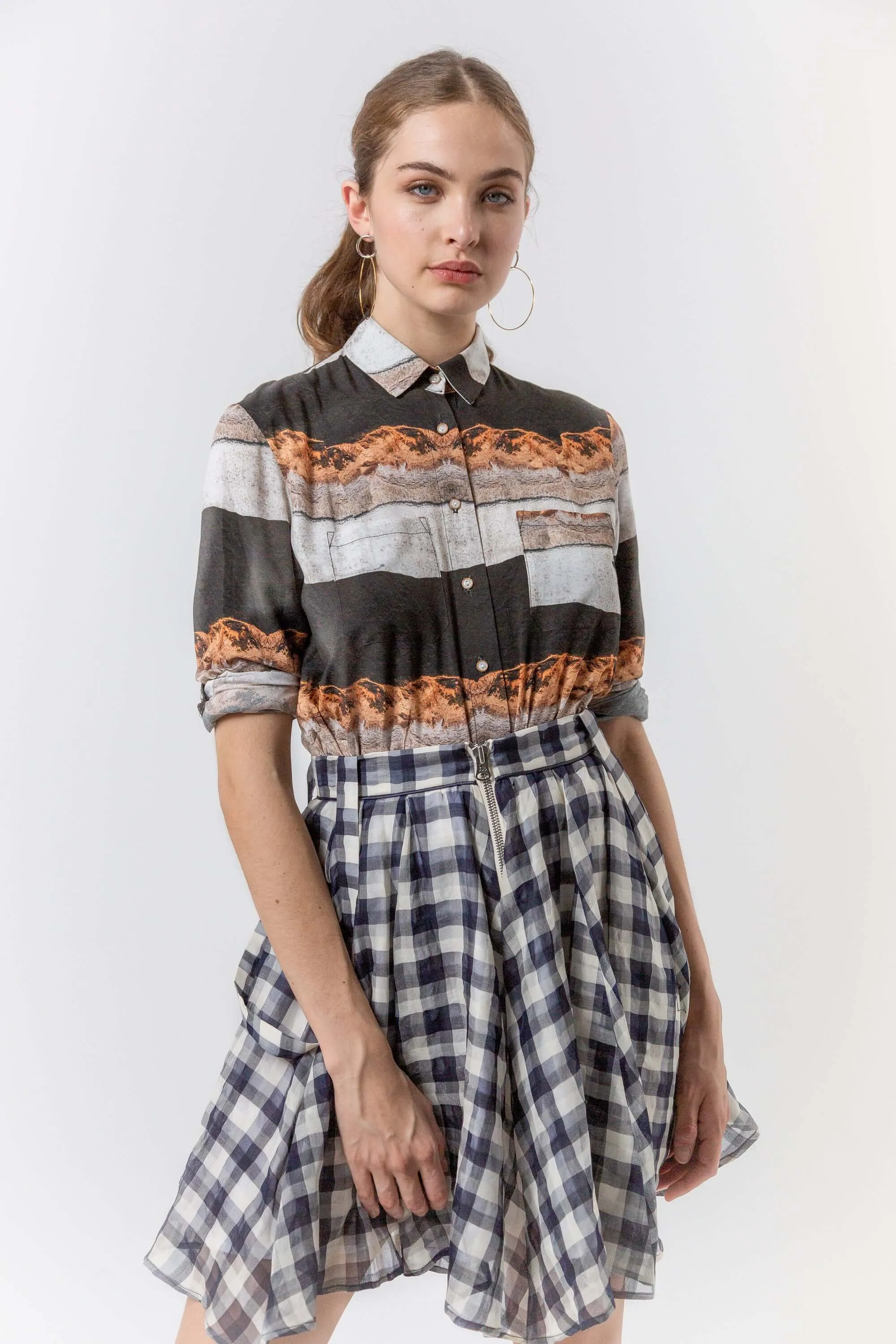 Jupe Decatur en organza vichy XXL