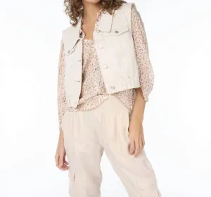 Gilet en jean sable