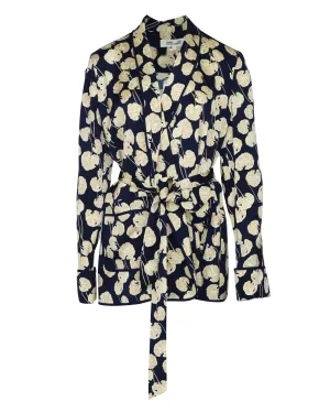Veste Kimono Diane Von Furstenberg en Viscose Bleu Marine