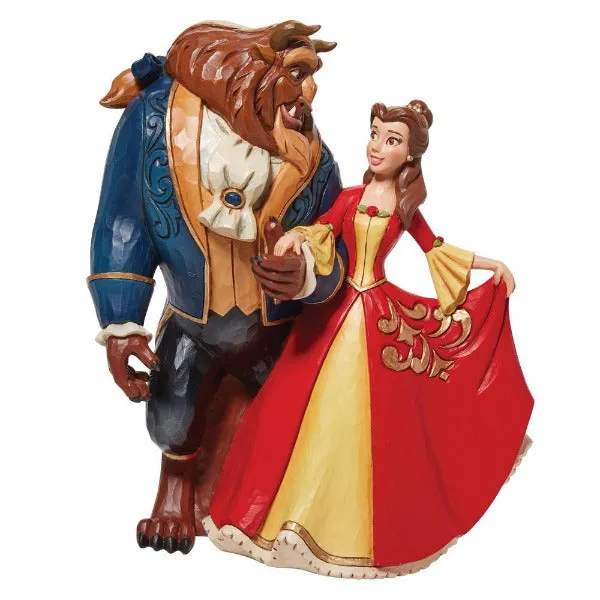 Figurine Disney Jim Shore La Belle et la Bête Princesse Belle Noël Enchanté