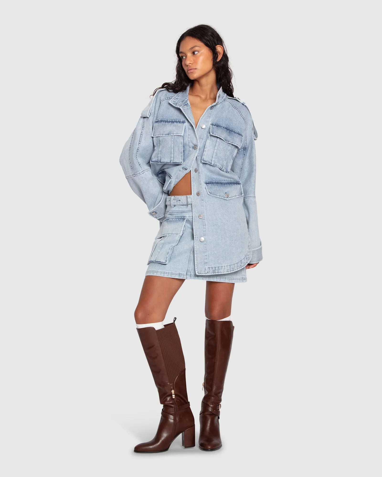 Chemise Overshirt Amour Lointain - Lavage de pierre
