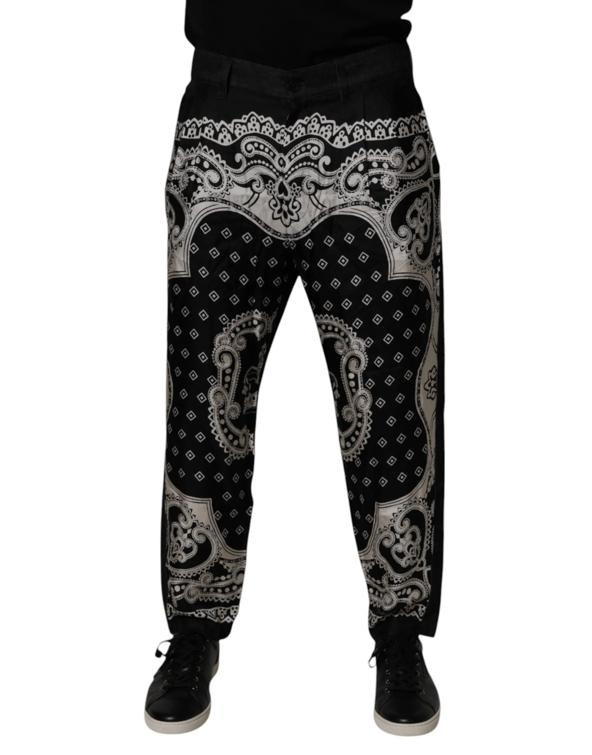 Dolce & Gabbana Bandana en coton Jeans skinny bleu pour homme