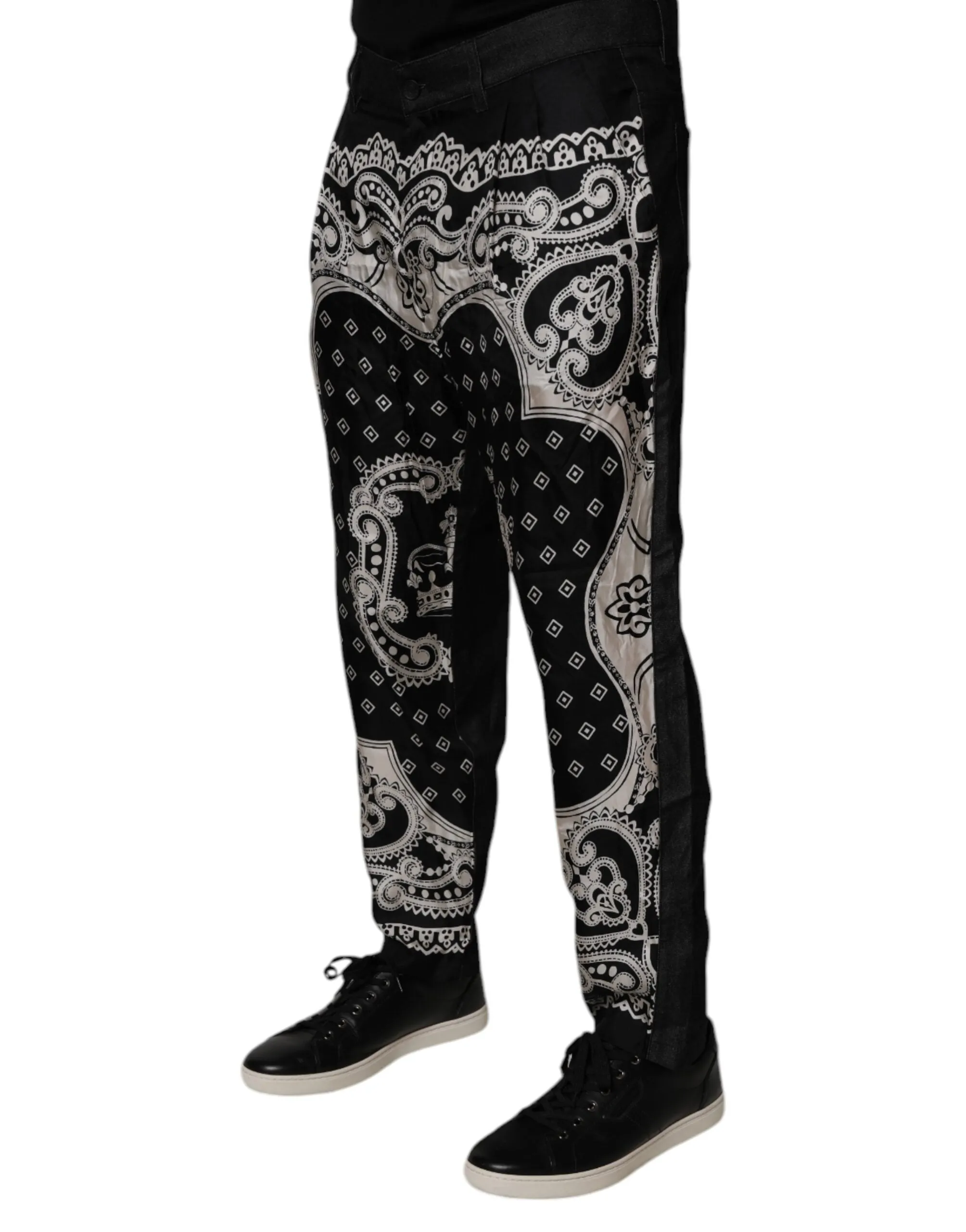 Dolce & Gabbana Bandana en coton Jeans skinny bleu pour homme