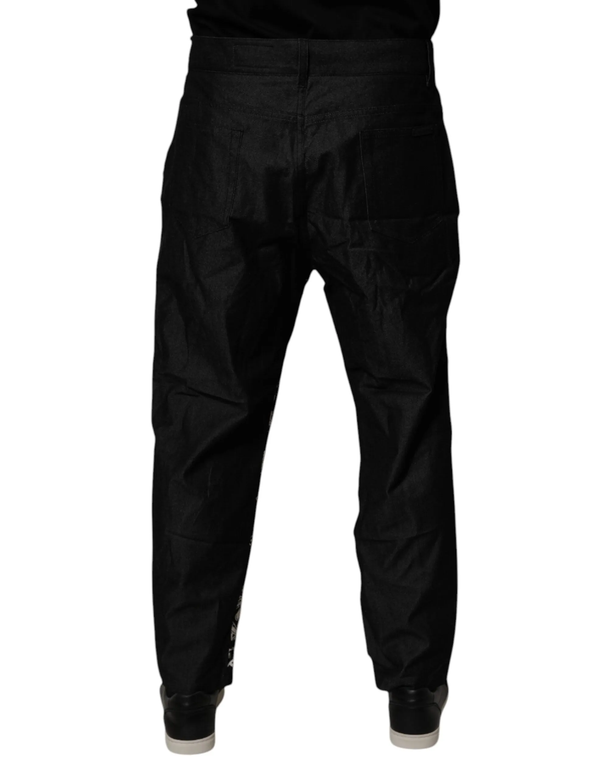 Dolce & Gabbana Bandana en coton Jeans skinny bleu pour homme