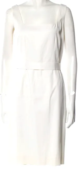 DOLCE & GABBANA Italie. Robe mini en viscose/coton couleur neutre