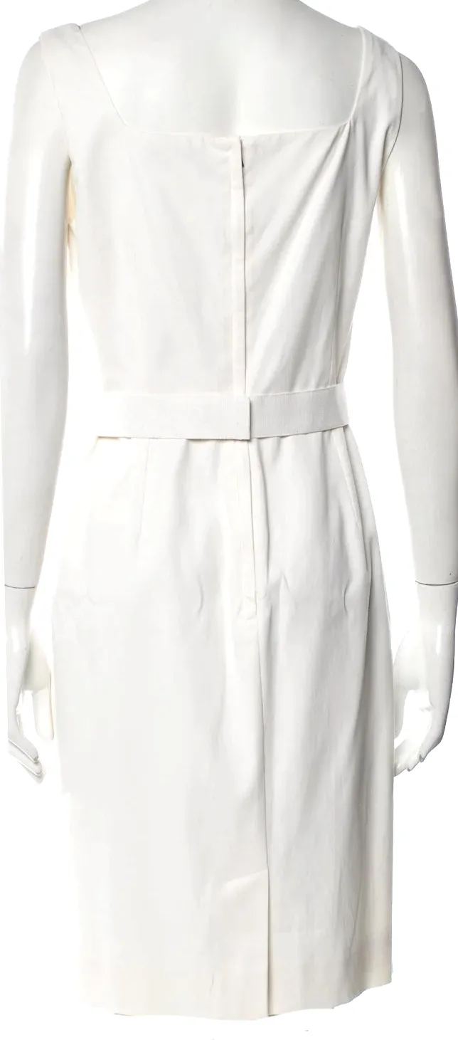 DOLCE & GABBANA Italie. Robe mini en viscose/coton couleur neutre