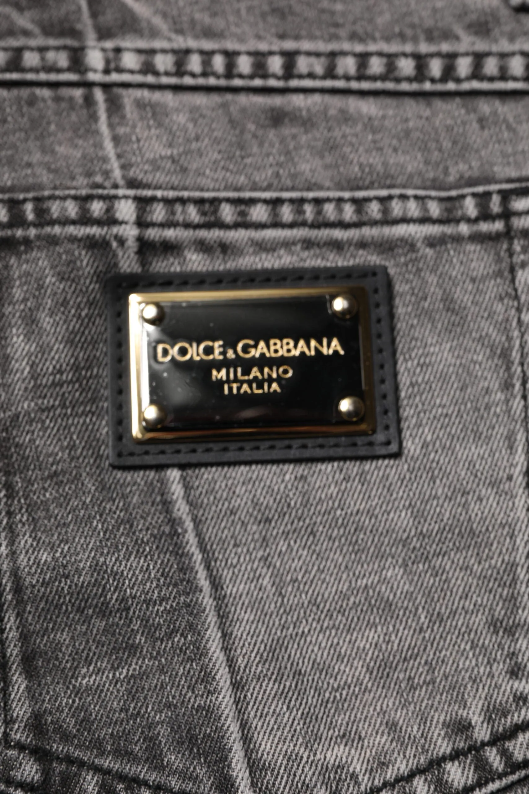 Dolce & Gabbana Jeans Homme en Coton Bleu Deux Tons
