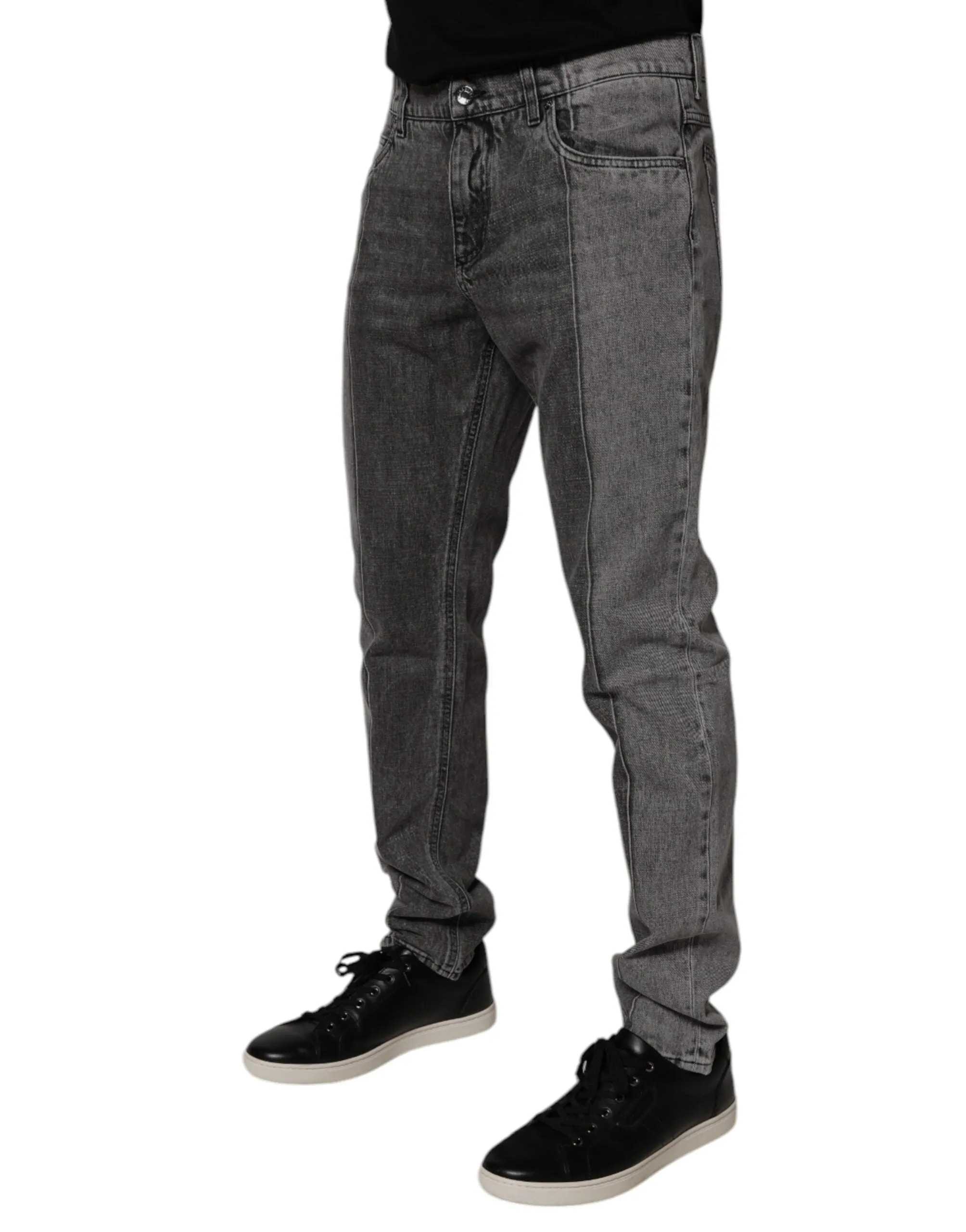 Dolce & Gabbana Jeans Homme en Coton Bleu Deux Tons