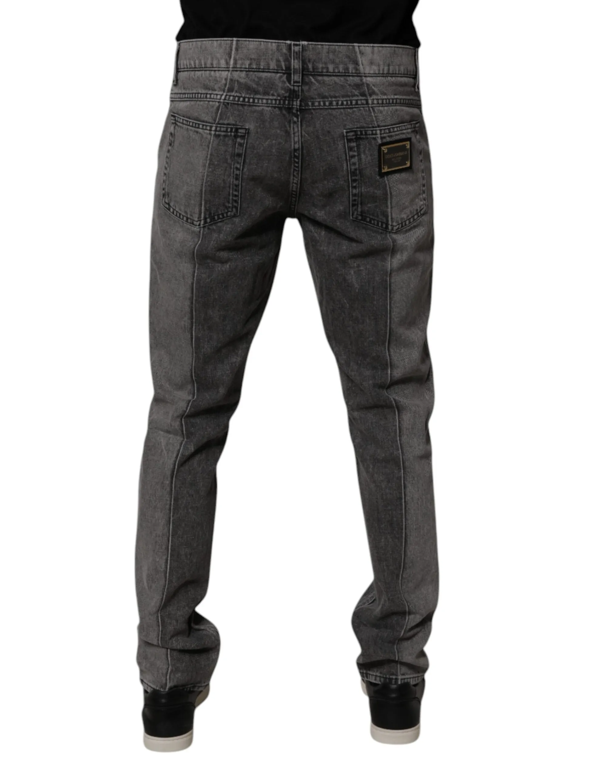 Dolce & Gabbana Jeans Homme en Coton Bleu Deux Tons