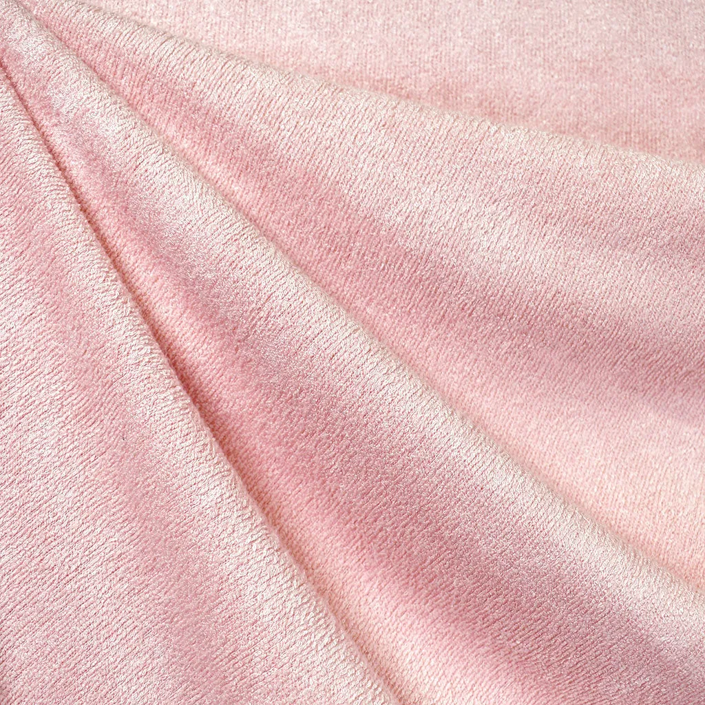 Bambou Rêveur Jersey Double Éponge Rose Doux