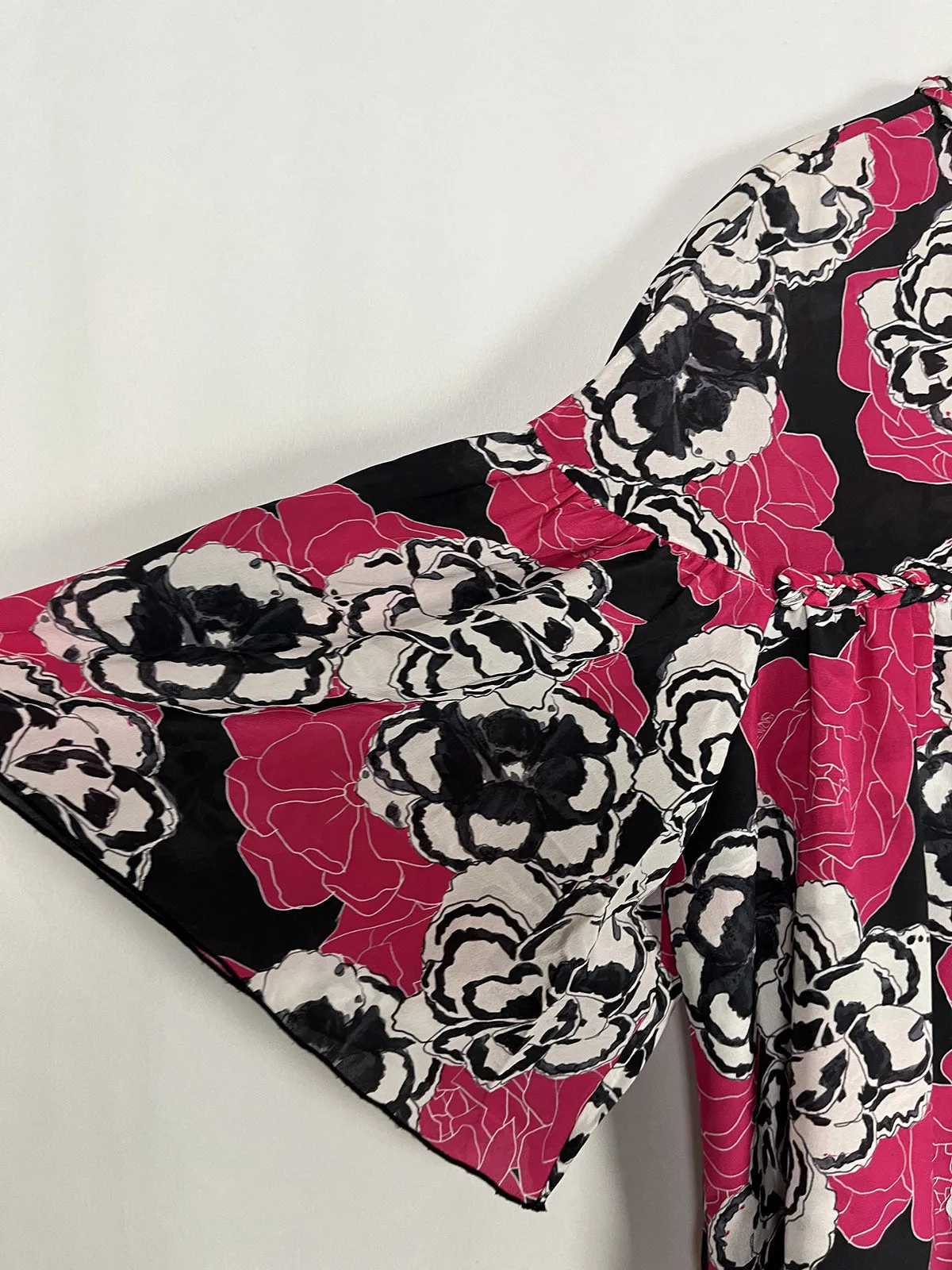 Robe florale rose et grise Dyvna Taille 14 NEUF AVEC ÉTIQUETTE