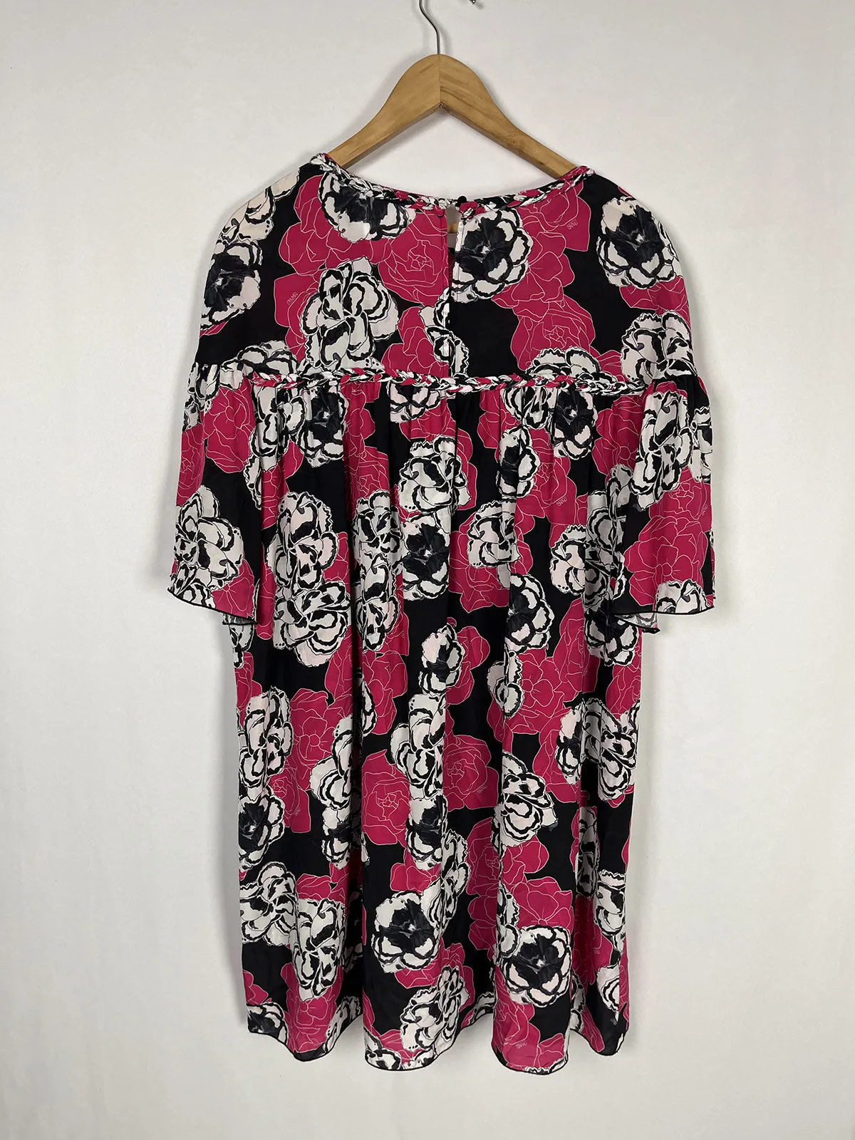 Robe florale rose et grise Dyvna Taille 14 NEUF AVEC ÉTIQUETTE