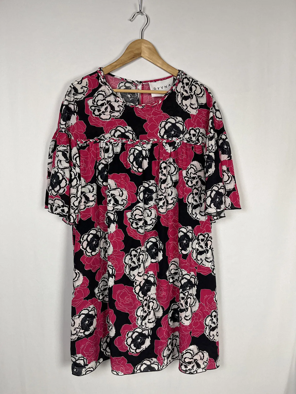 Robe florale rose et grise Dyvna Taille 14 NEUF AVEC ÉTIQUETTE