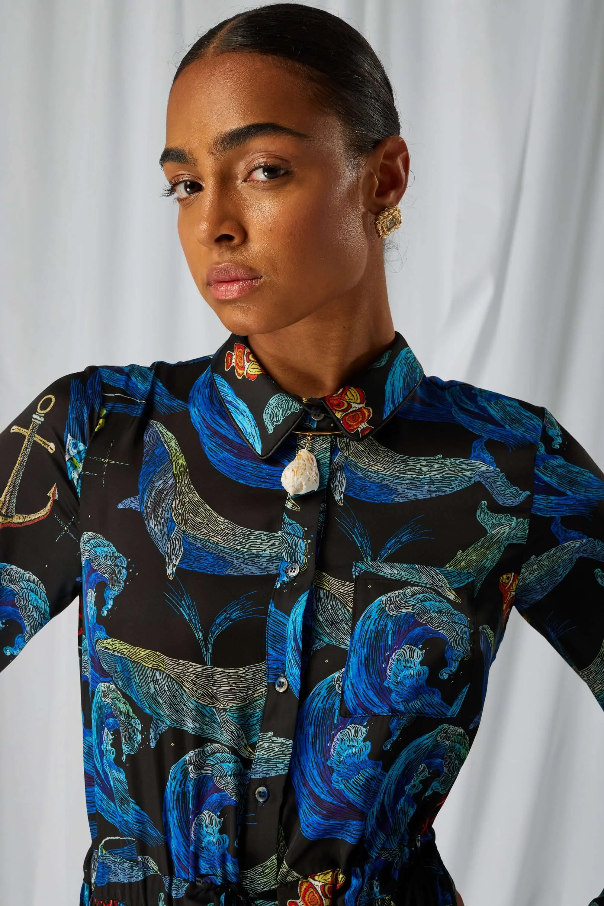 Robe Edison à motif tempête
