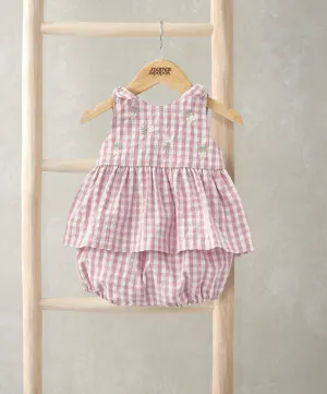Ensemble Top et Short en Vichy Brodé (2 Pièces) Bébé/Enfant Mamas & Papas
