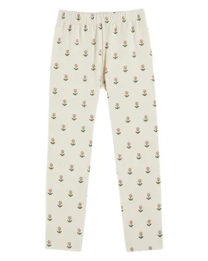 Emile Et Ida Legging Imprimé Garçons Filles - Fleurs Douces