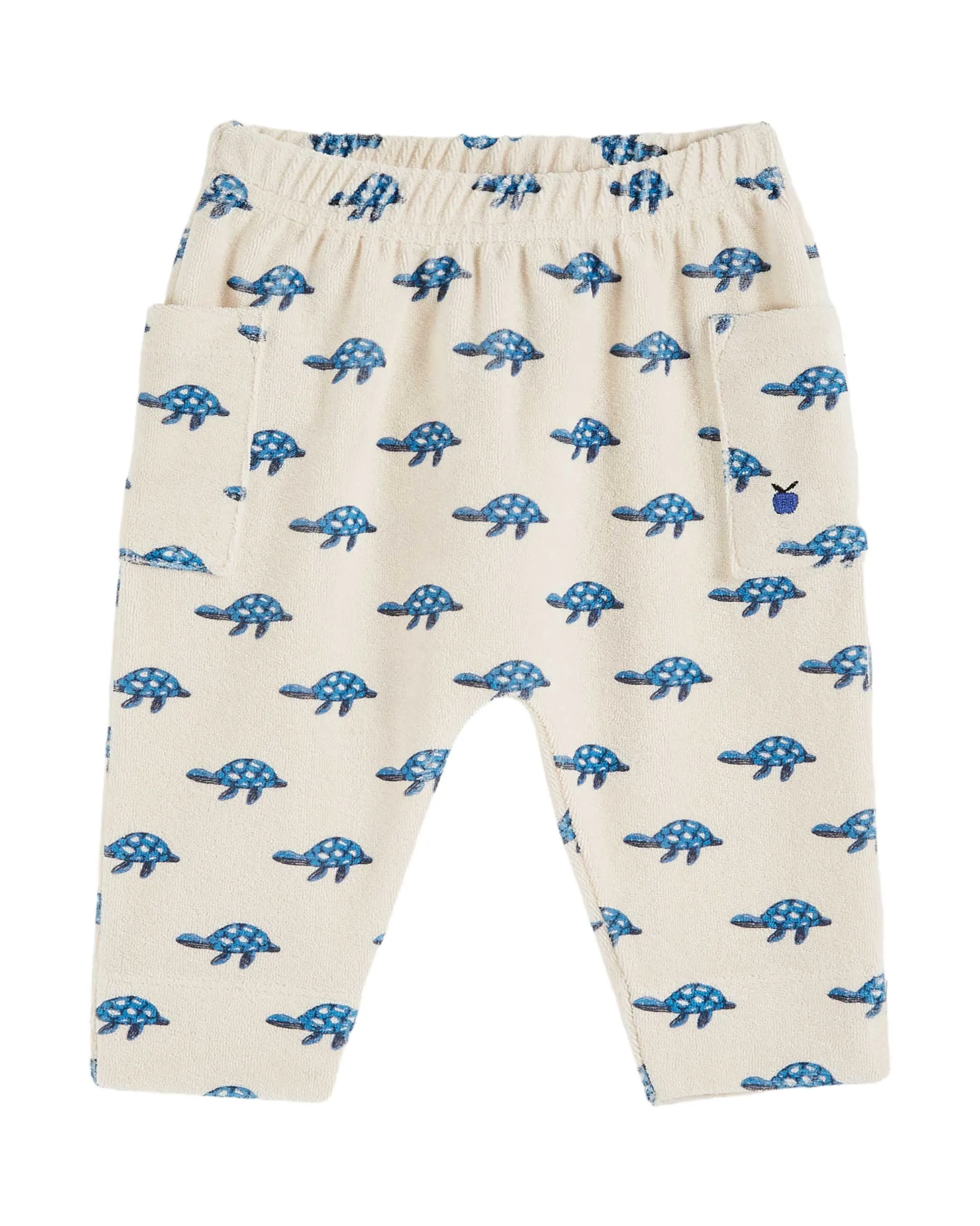 Emile Et Ida Pantalon Sirwal en Tissu Éponge Imprimé - Tortue