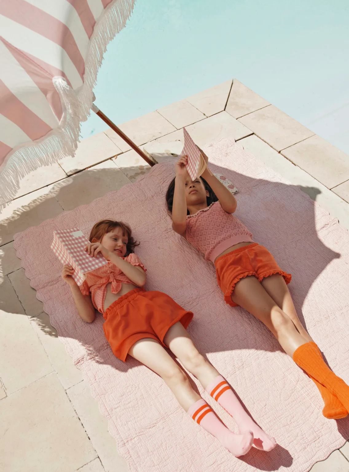 Emile Et Ida Shorts à Volants Terry pour Garçons et Filles - Canicule