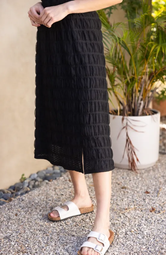 Jupe midi en tulle smockée Emmalyn