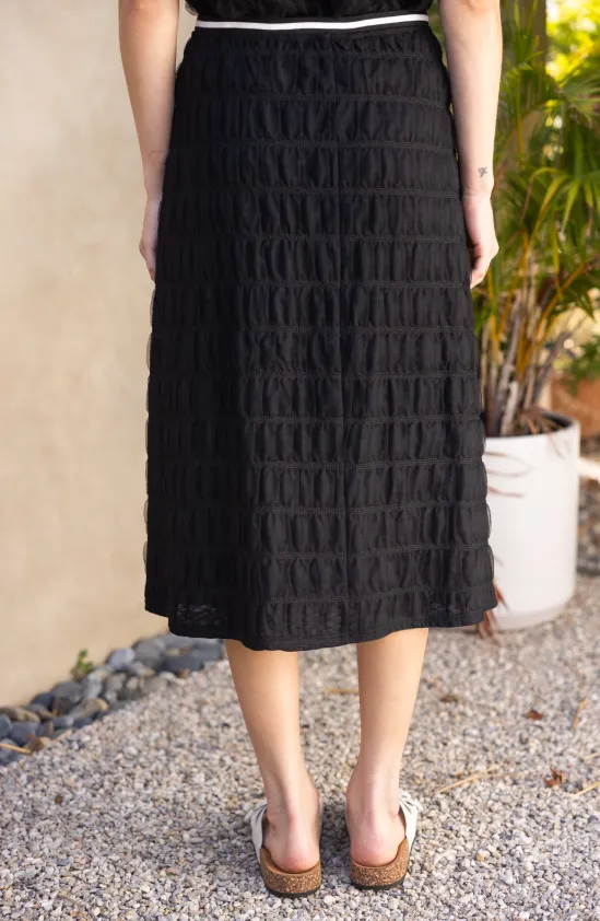 Jupe midi en tulle smockée Emmalyn