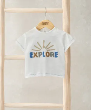 T-Shirt Explore - Blanc