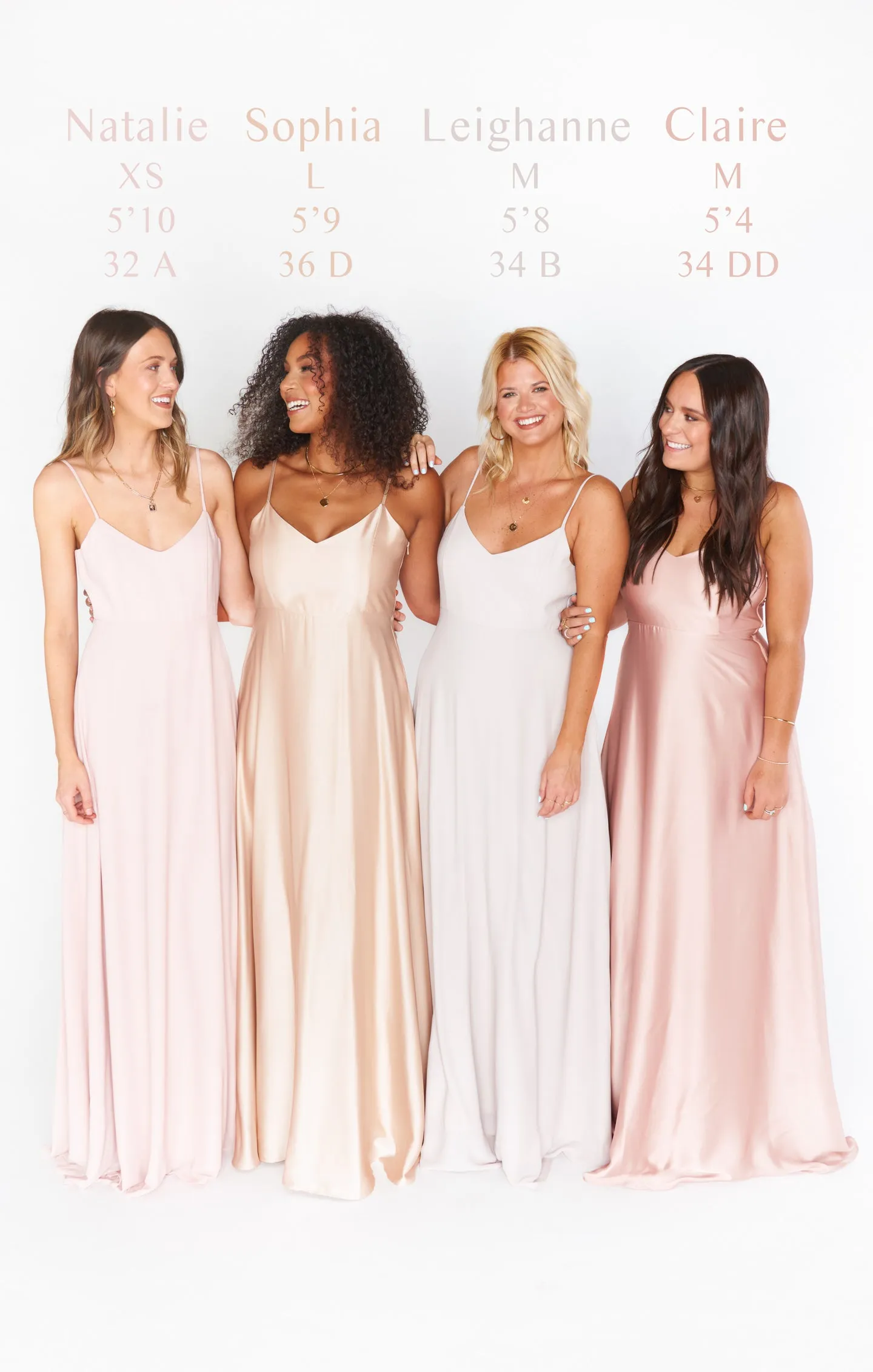 Robe longue Faith ~ Satin luxe champagne