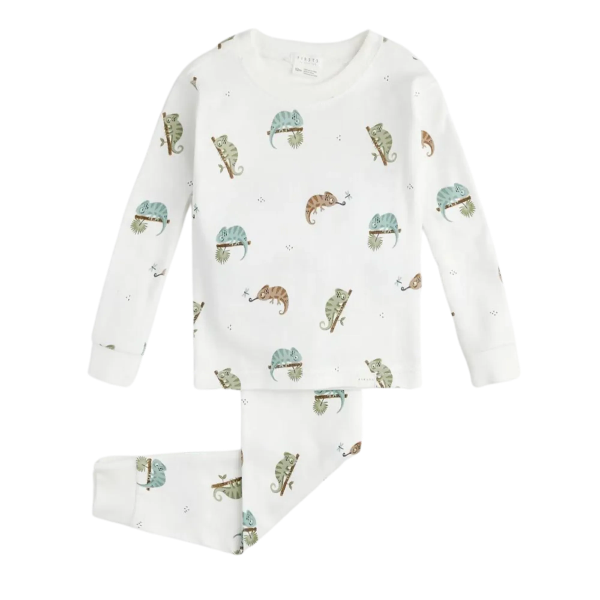 FIRSTS Pyjama pour bébé en couleur off-white à motif caméléon