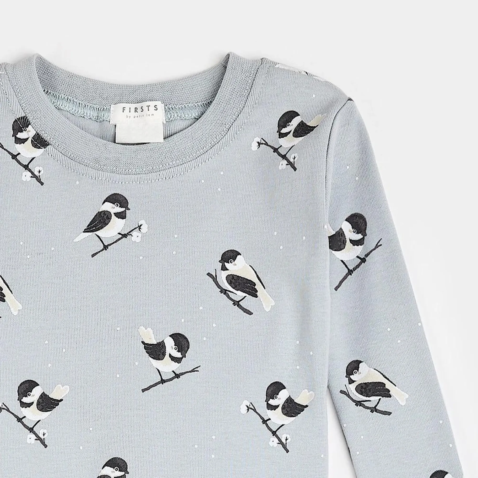 Pyjama FIRSTS Chickadee Imprimé sur Perle Bleue