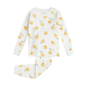 FIRSTS Pyjama pour bébé en écru avec motif citron