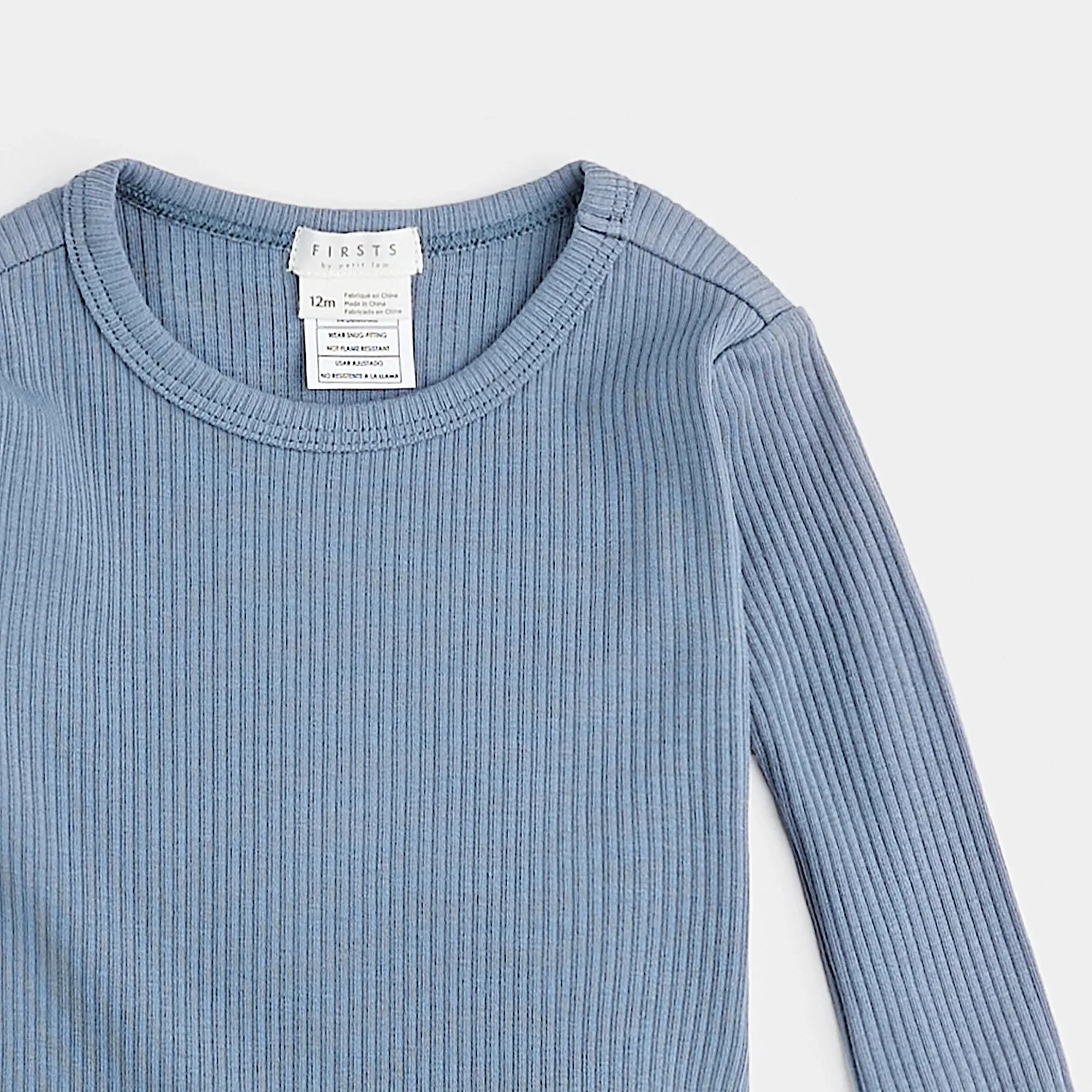 Pyjama pour bébé FIRSTS Royal en denim et modal côtelé