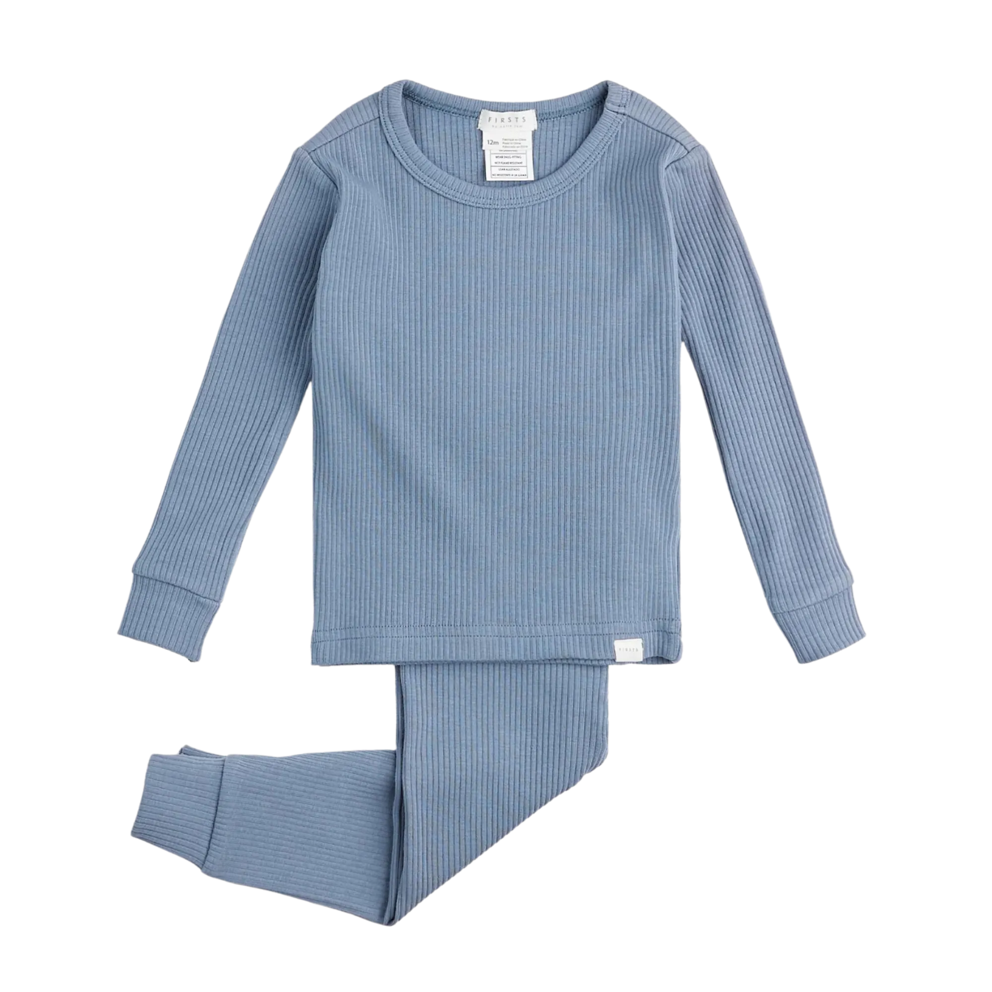 Pyjama pour bébé FIRSTS Royal en denim et modal côtelé