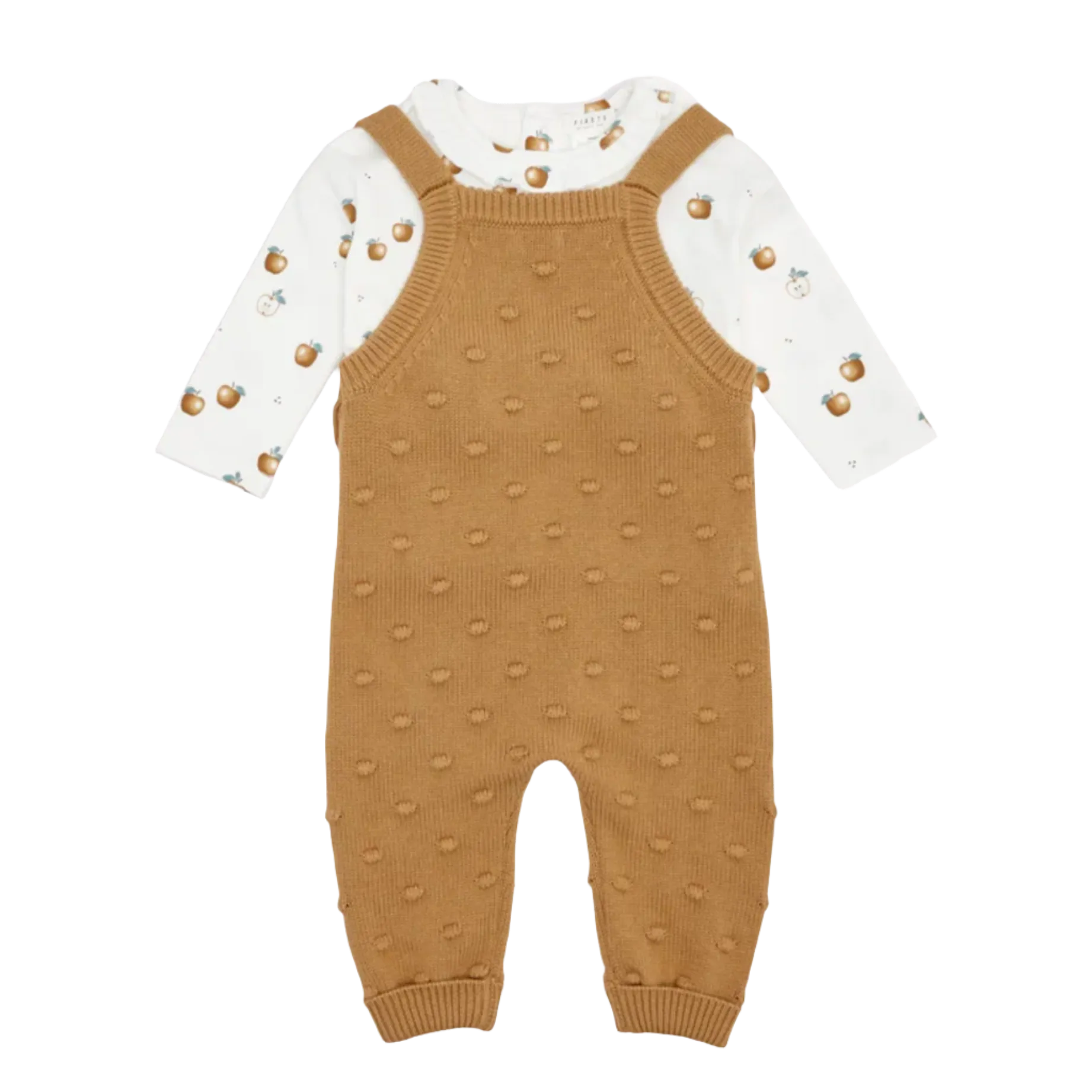 Ensemble Combinaison Pull Tricoté Tan Heather FIRSTS