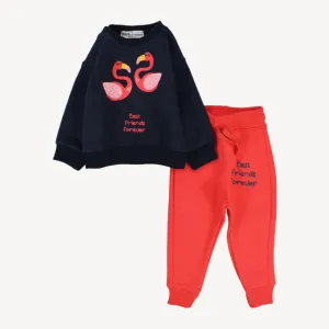 Pyjama en polaire à manches longues Flamingo Friends