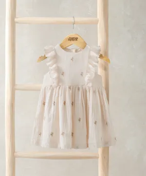Robe brodée florale