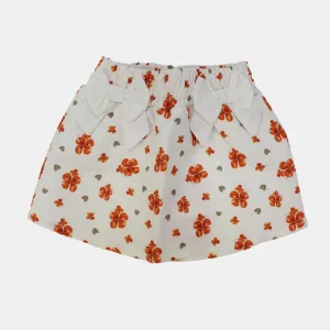 Mini-jupe florale avec adorables nœuds