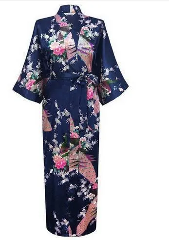 Chemise de nuit en soie florale kimono