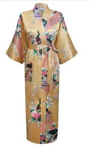Chemise de nuit en soie florale kimono