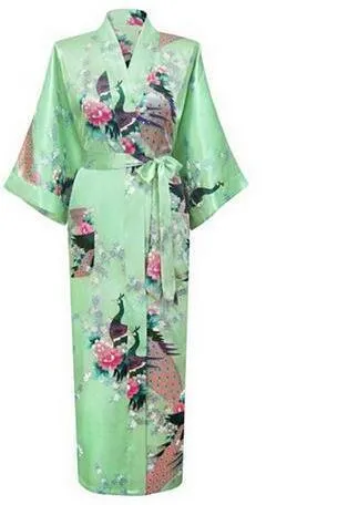 Chemise de nuit en soie florale kimono