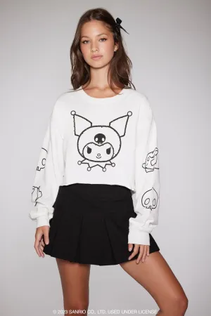 Forever 21 T-shirt court pour femmes à motif Kuromi crème/multicolore Forever 21
