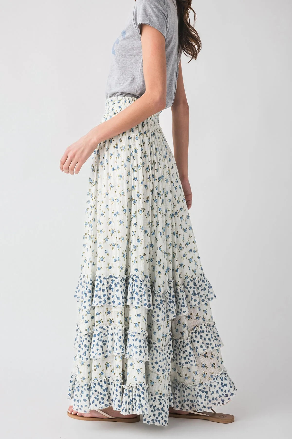 Free People Brynn Jupe Longue Imprimée