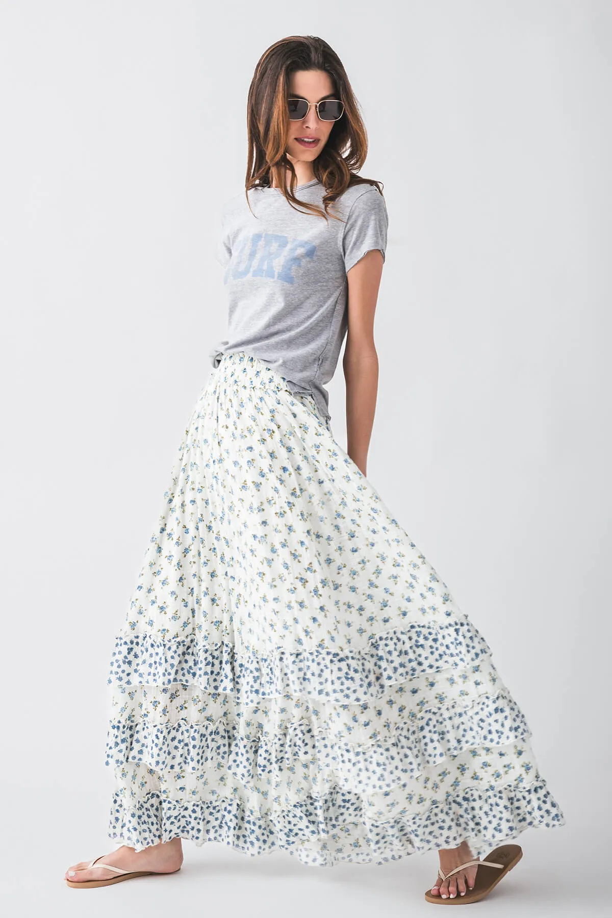 Free People Brynn Jupe Longue Imprimée