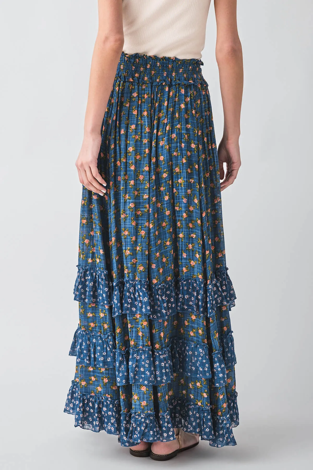 Free People Brynn Jupe Longue Imprimée