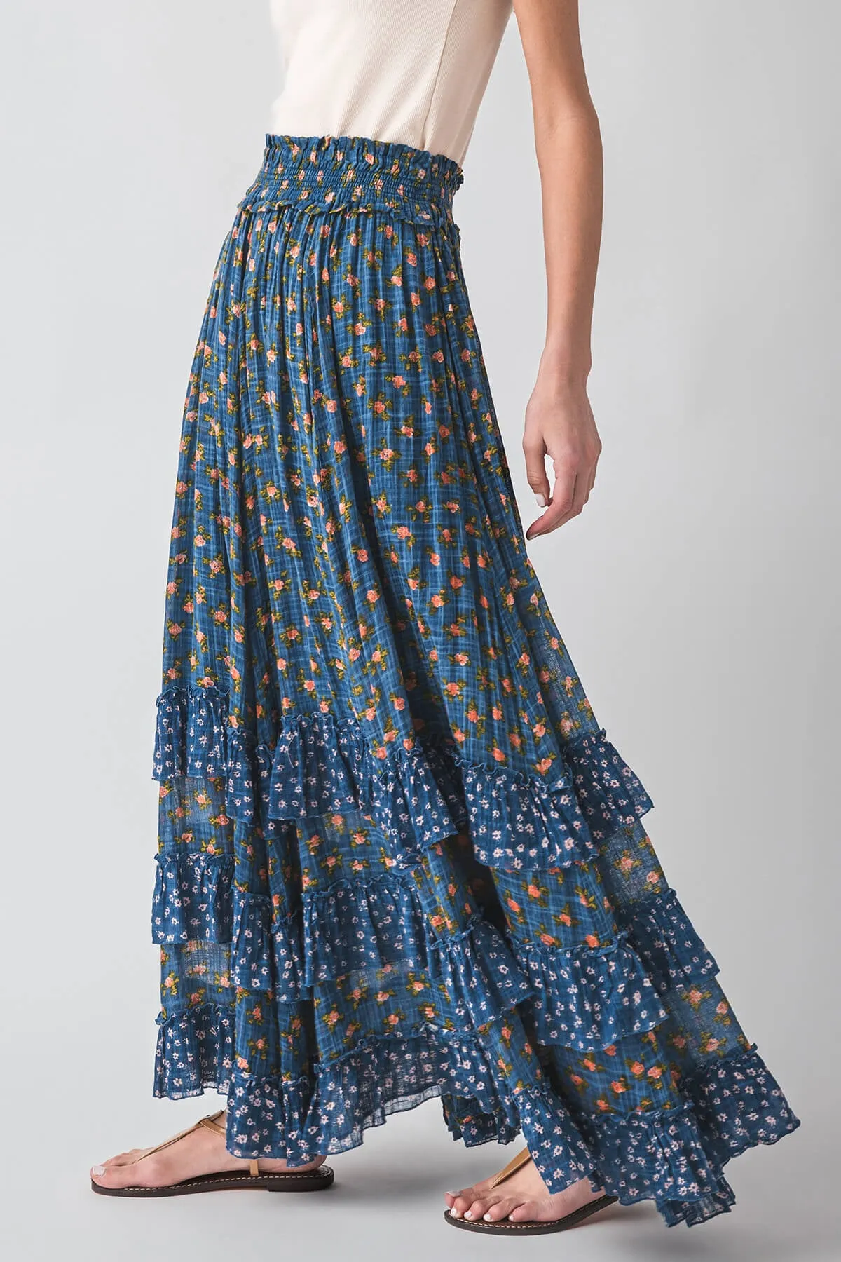 Free People Brynn Jupe Longue Imprimée