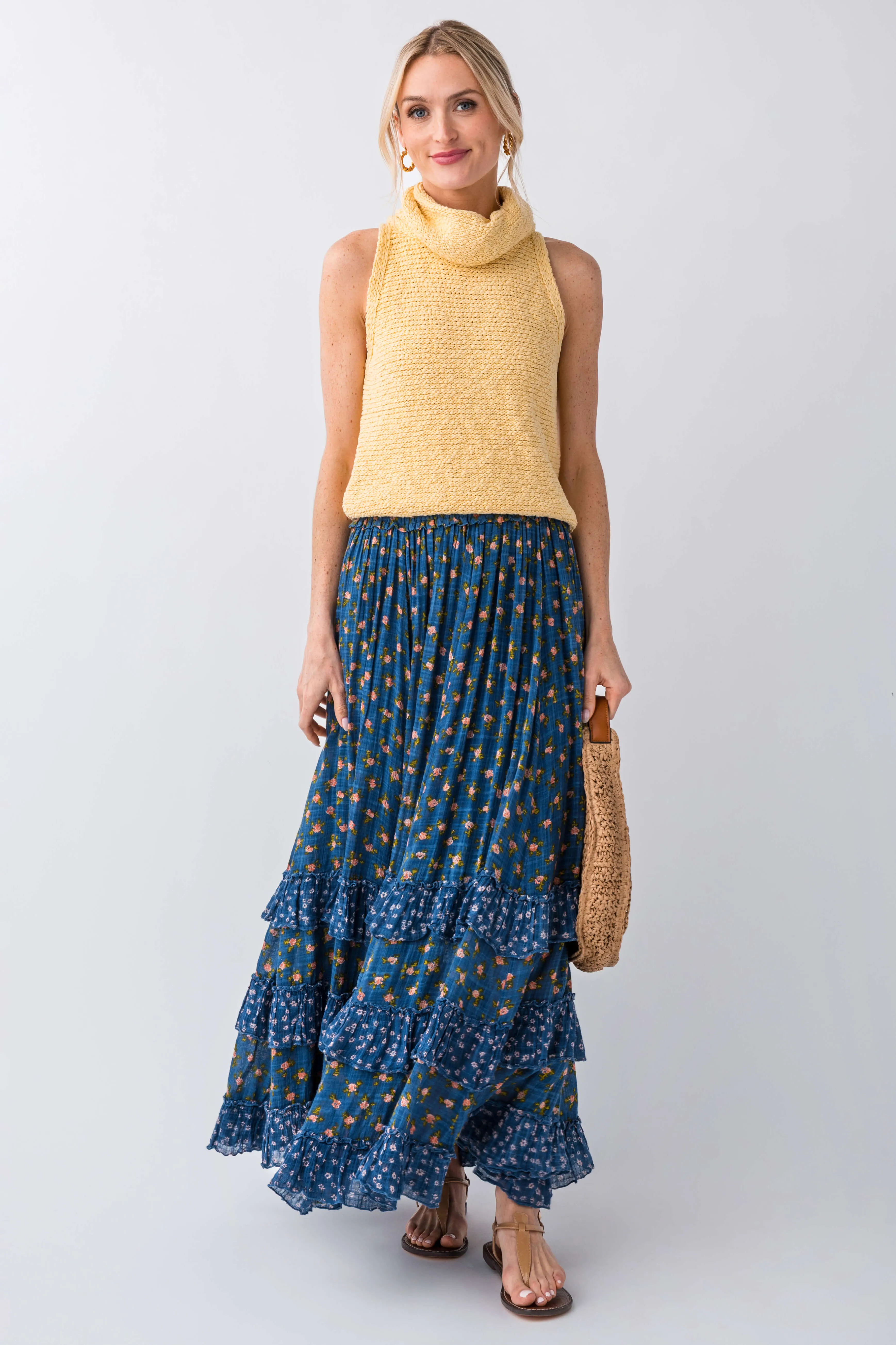 Free People Brynn Jupe Longue Imprimée
