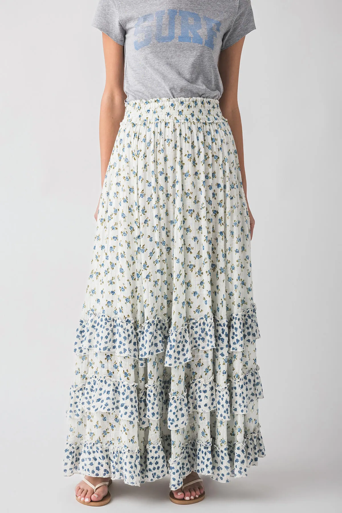 Free People Brynn Jupe Longue Imprimée